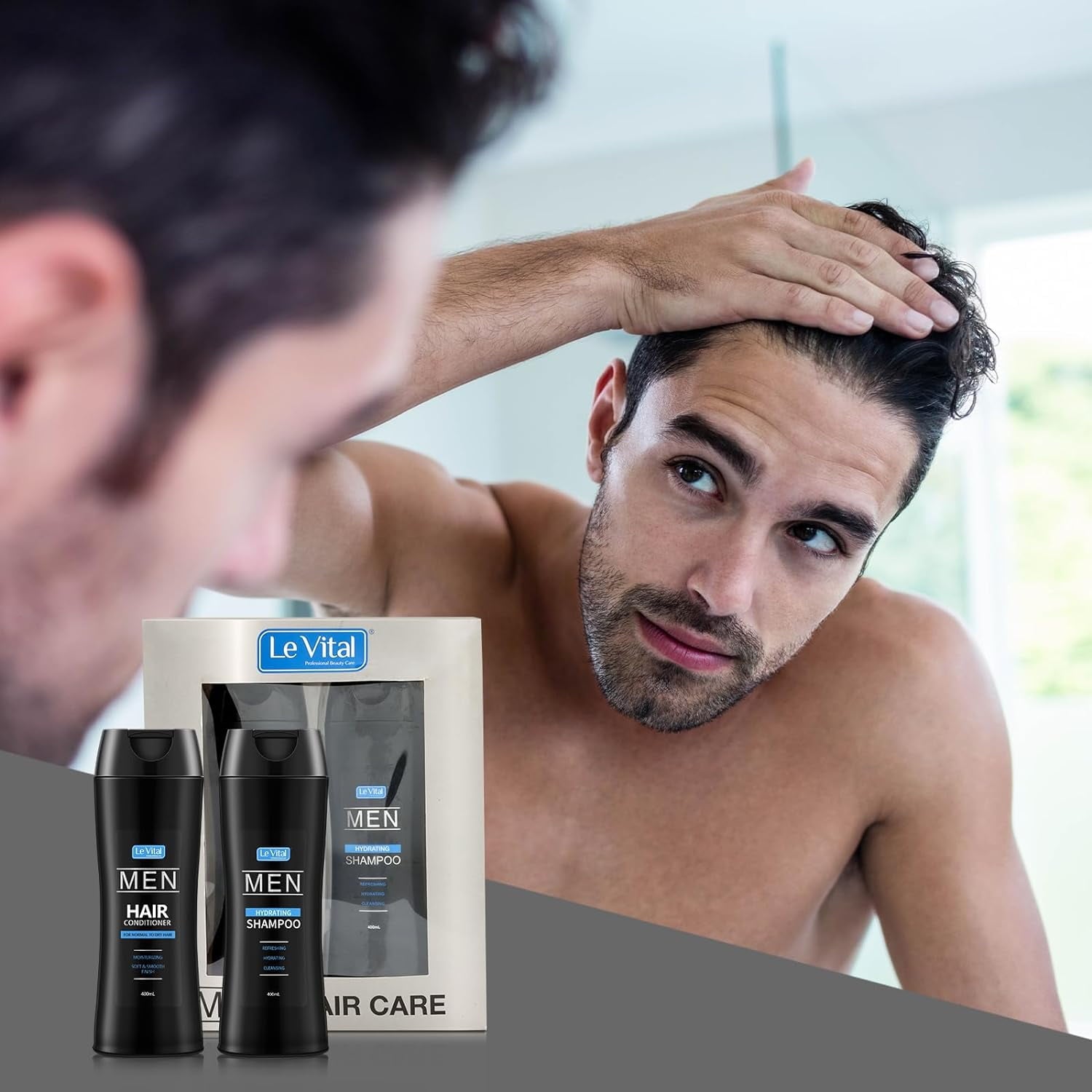 Le Vital Men's Moisturizing Shampoo and Moisturizing Conditioner Set