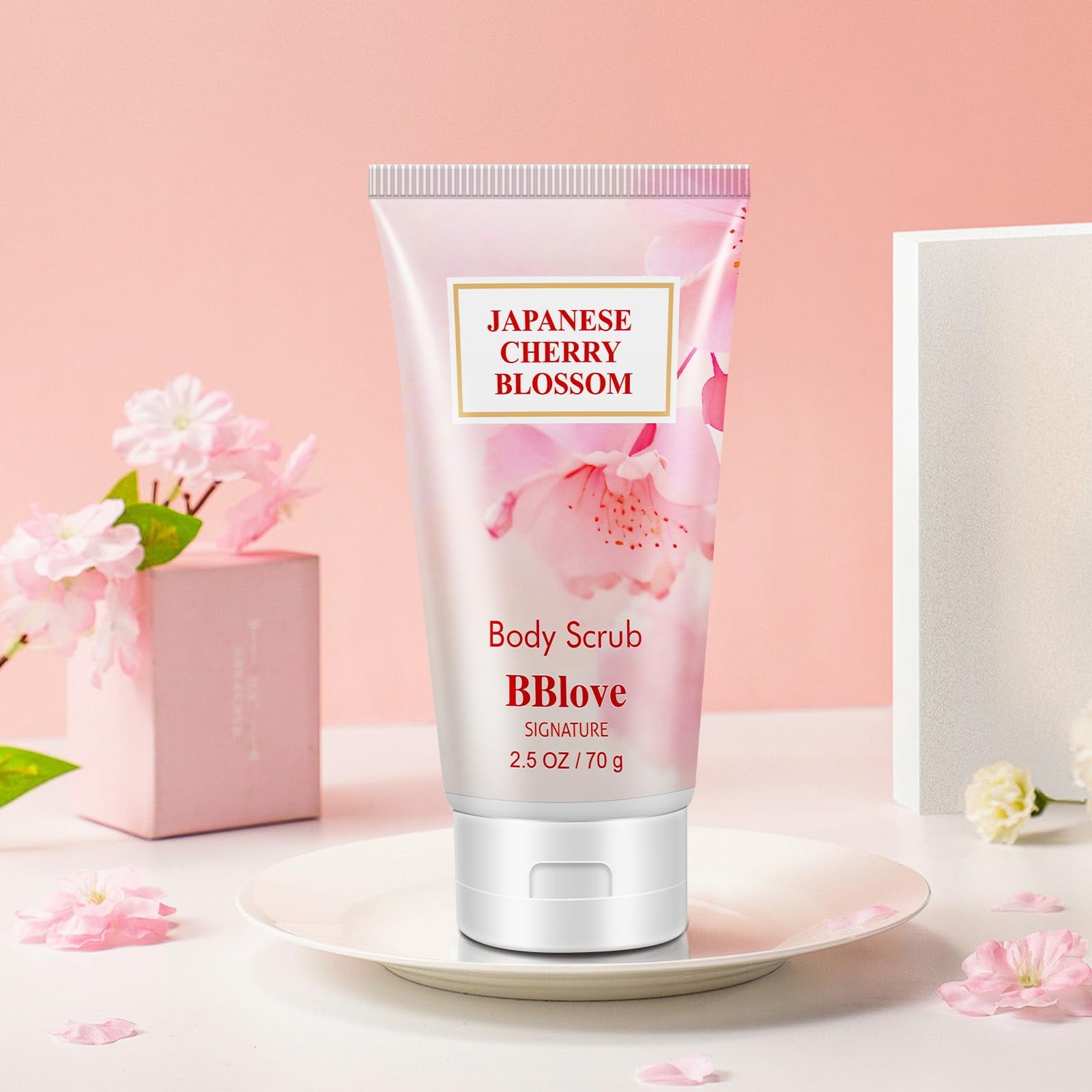 BBlove Bath and Body Care Set,Japanese Cherry Blossom Scents,Bath&Body 4 Set,with Body Lotion,Body Mist,Shower Gel and Body Scrub