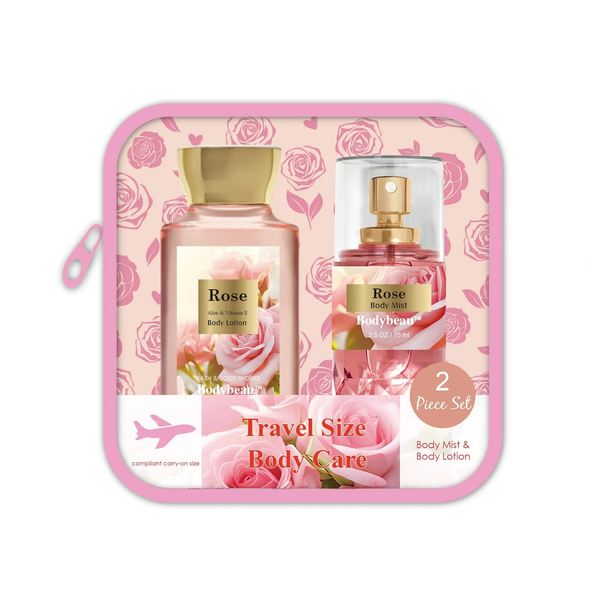 Bodybeau Bath Set 2PCS Rose Mist and Lotion