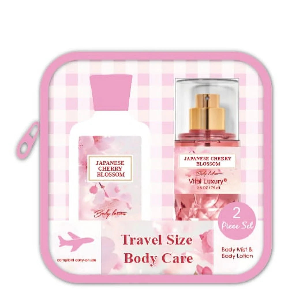 BBlove Bath and Body Care Set,Japanese Cherry Blossom Scents,Bath&Body 4 Set,with Body Lotion,Body Mist,Shower Gel and Body Scrub