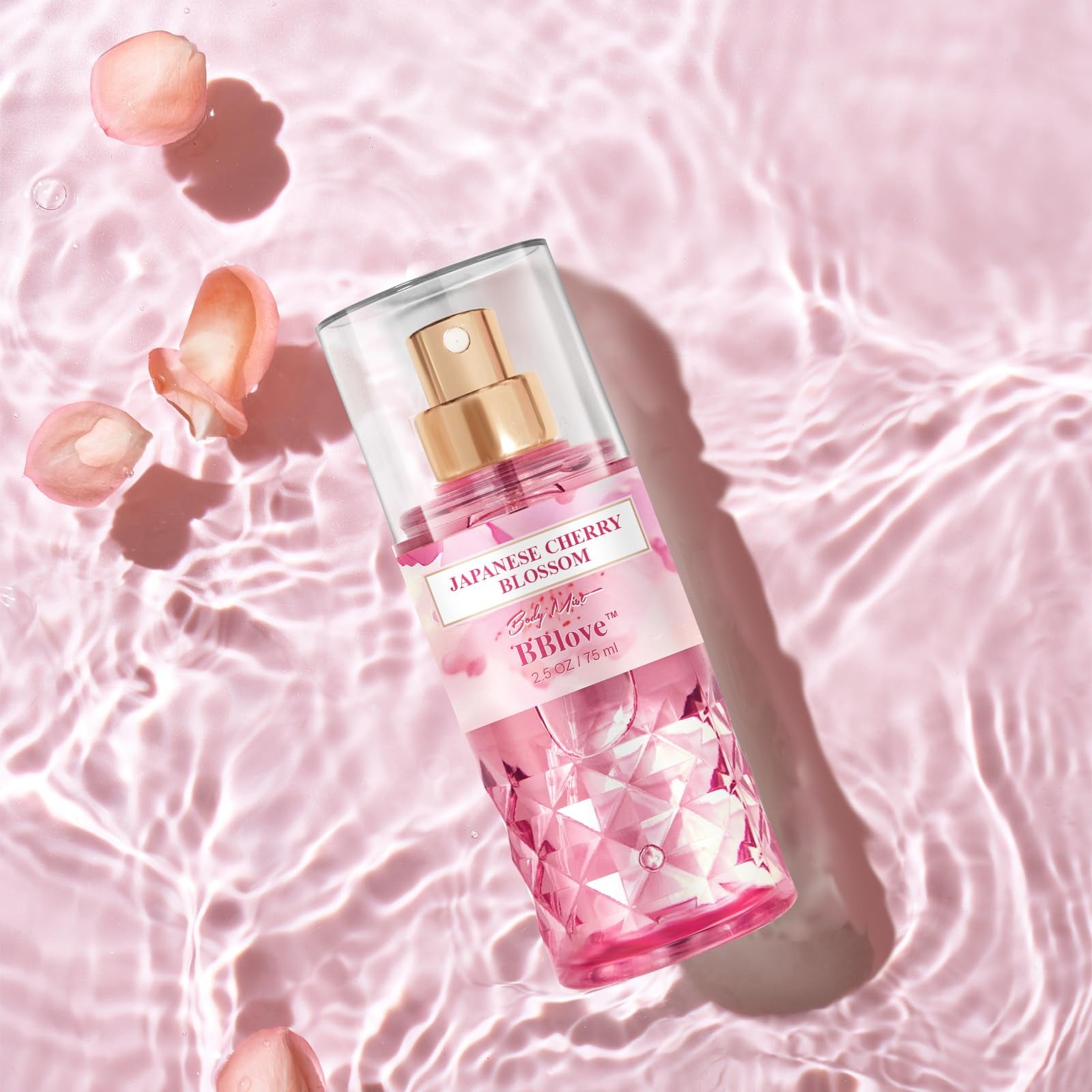 BBlove Bath and Body Care Set,Japanese Cherry Blossom Scents,Bath&Body 4 Set,with Body Lotion,Body Mist,Shower Gel and Body Scrub