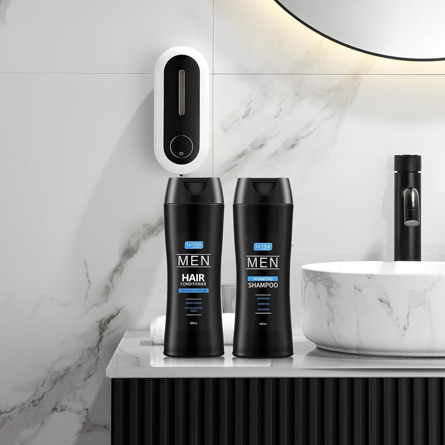Le Vital Men's Moisturizing Shampoo and Moisturizing Conditioner Set