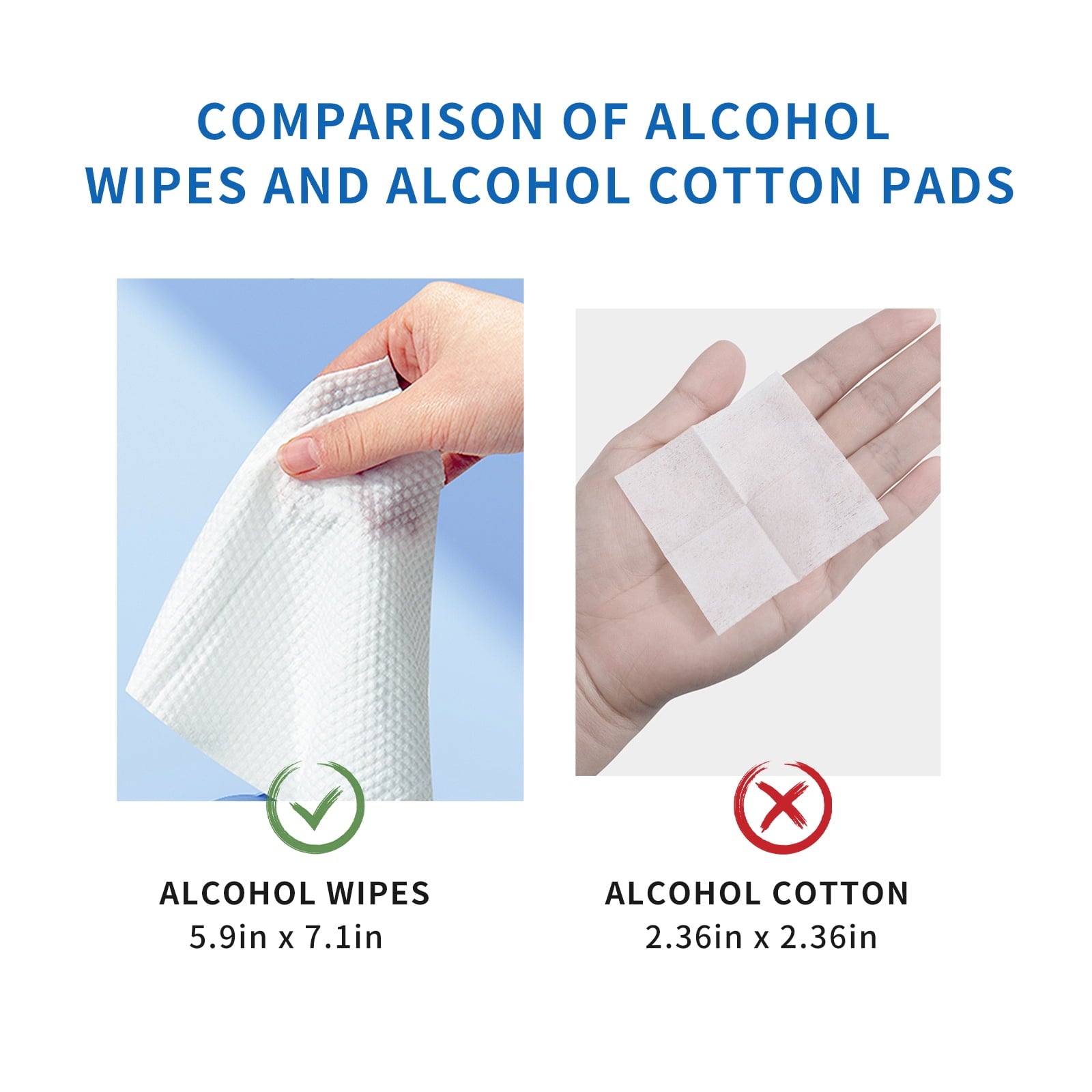Beautifier Life Travel Wipes,75% Alcohol Individually Wrapped Wipes,Aloe Scent for Unisex,50 Pcs