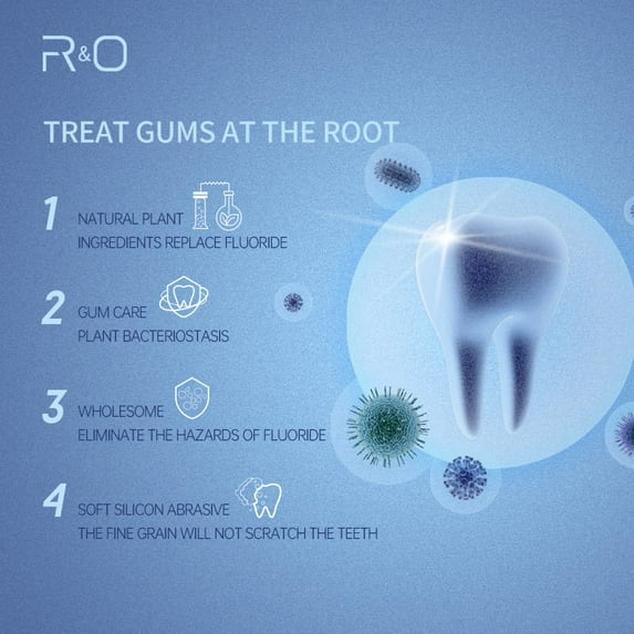 R&O Ageratum Whitening Toothpaste with Bamboo Charcoal,3.53 oz,Great for Teeth Whitening,1Pc