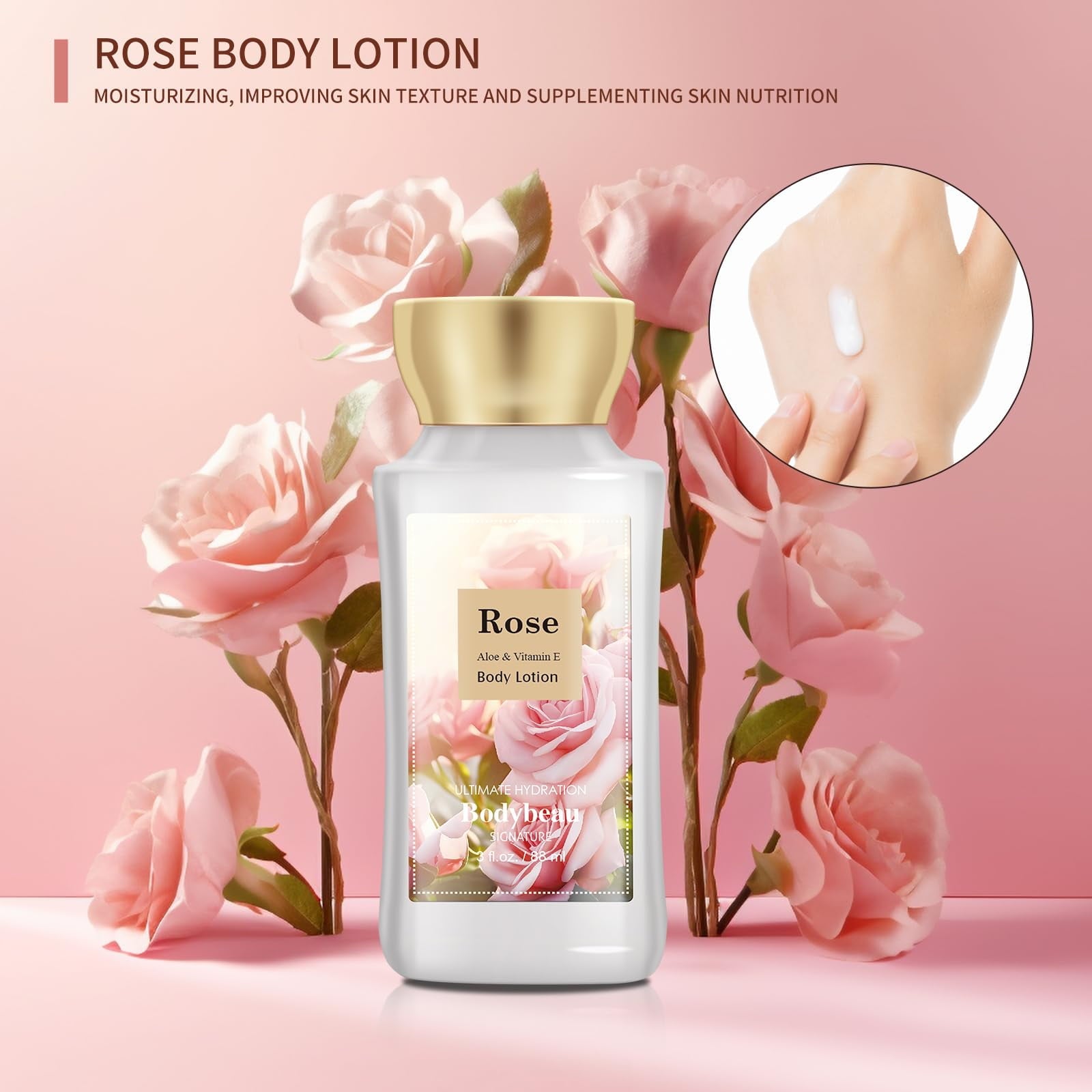 Bodybeau Bath Set 2PCS Rose Mist and Lotion