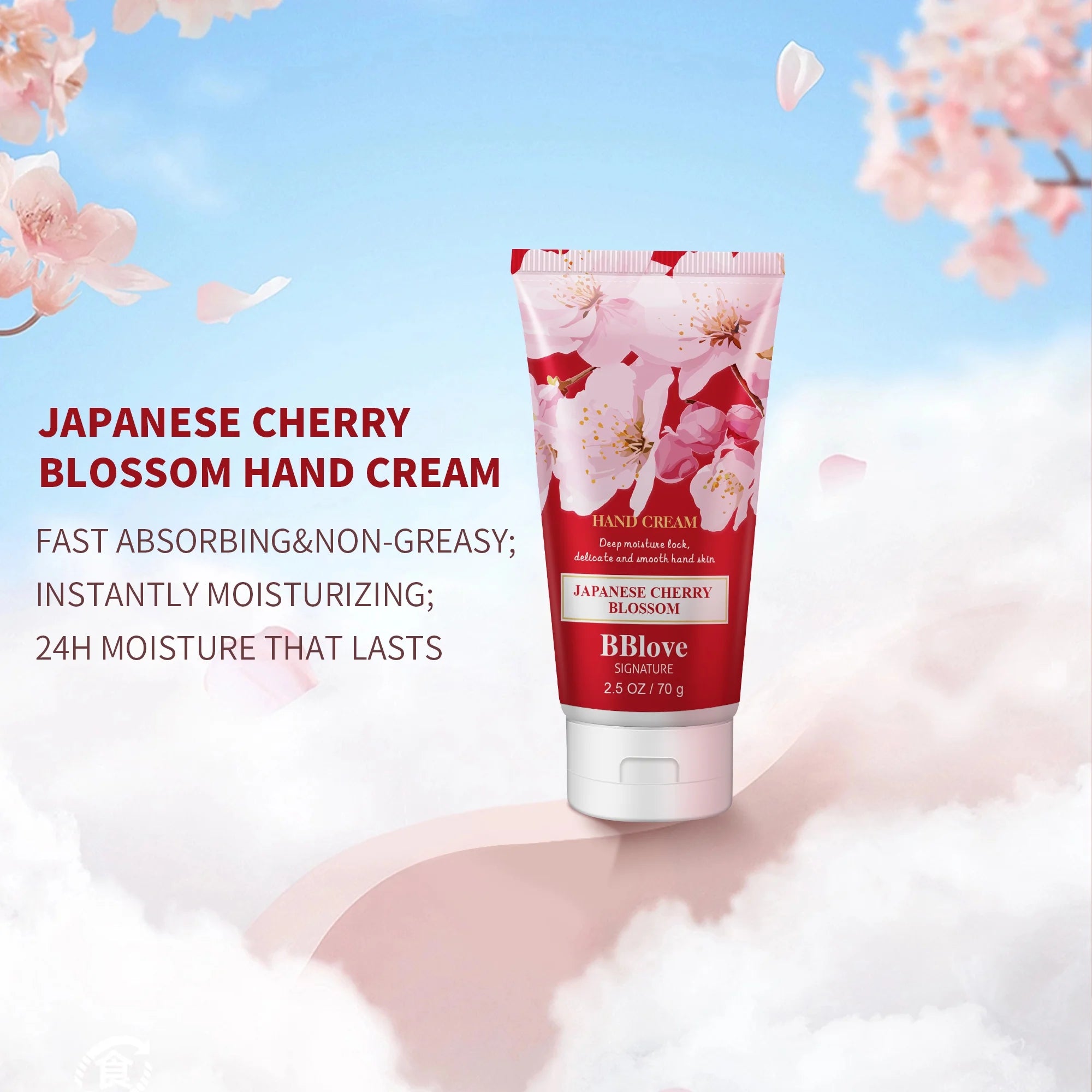 BBlove Hand Cream 3 Set,Bath and Body Kit,Japanese Cherry Blossom Scents,2.5 oz per set