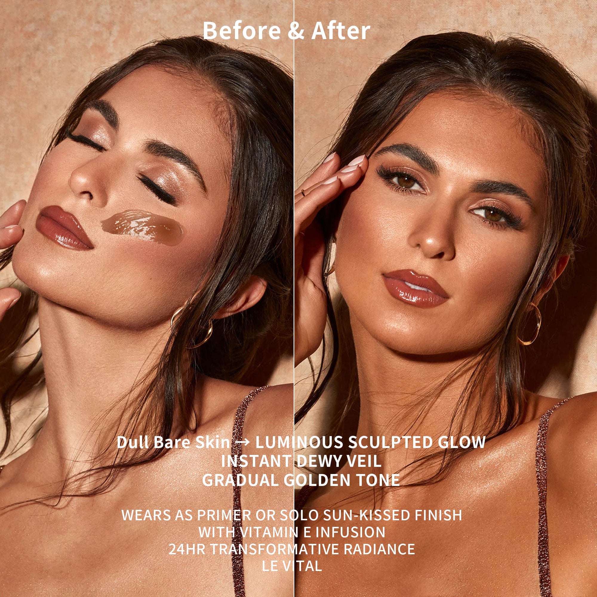 SKIN Bronzing Drops, Liquid Bronzer For Face & Skin, Creates A Sun-Kissed Glow, Infused With Vitamin E, Vegan & Cruelty-Free, Pure Gold, 1.7Fl oz (Pack of 2, 1.7, Fl Oz)
