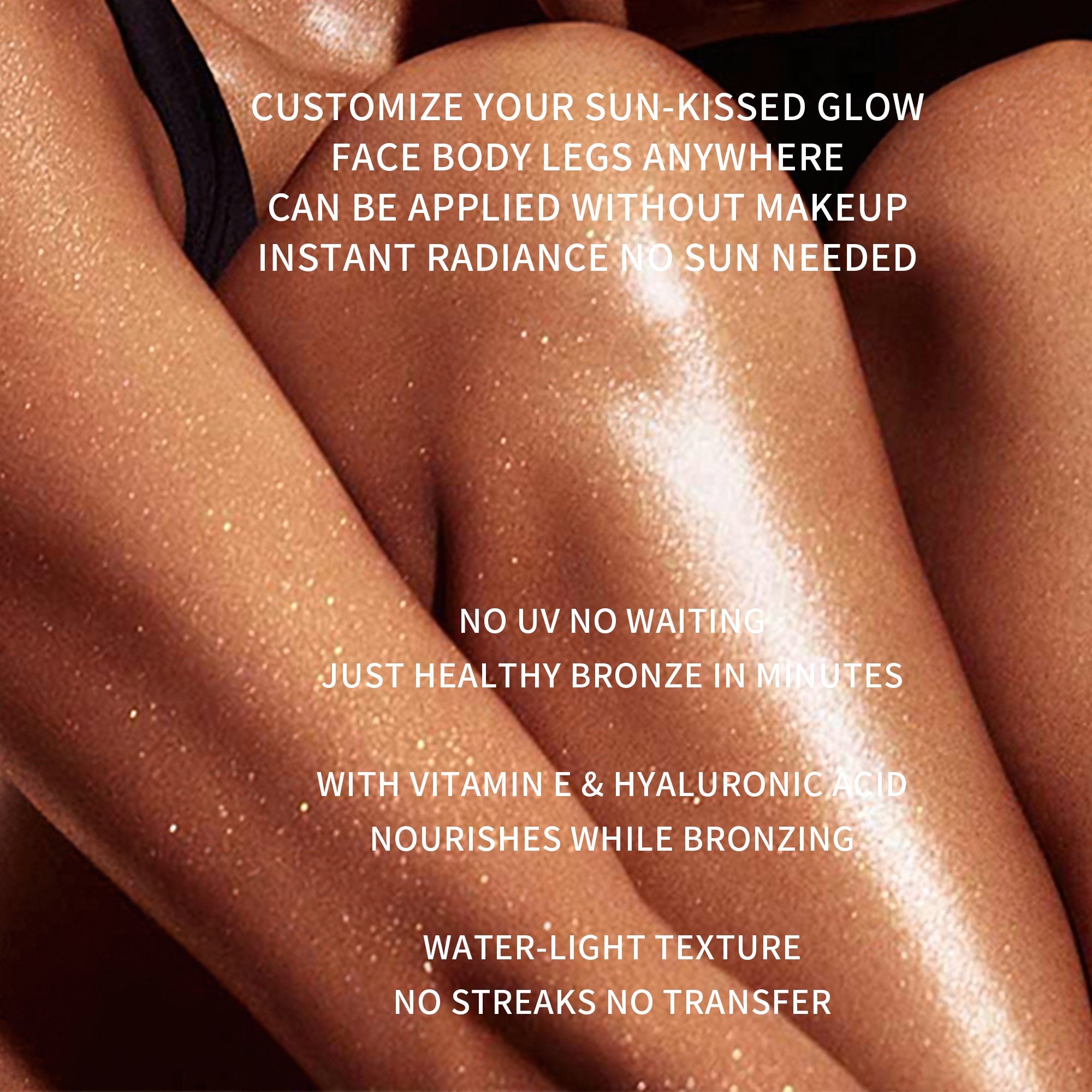 SKIN Bronzing Drops, Liquid Bronzer For Face & Skin, Creates A Sun-Kissed Glow, Infused With Vitamin E, Vegan & Cruelty-Free, Pure Gold, 1.7Fl oz (Pack of 2, 1.7, Fl Oz)