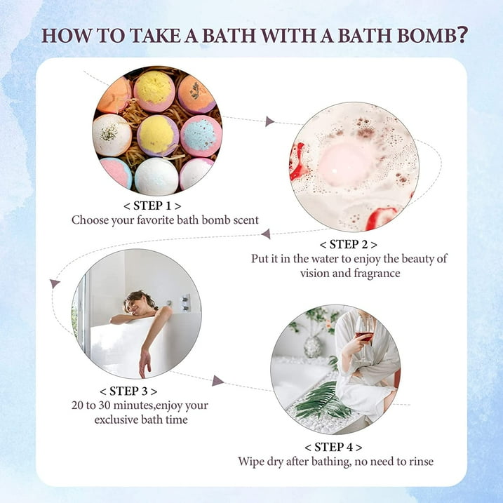 Beautifier Life Bath Bombs Gift Set Natural Refreshing Bubble Bath Kit with 6 Relaxing Scents Made from Pure Essential Oil for Bubble and Spa Bath, Valentines Day Gifts (Set of 12)