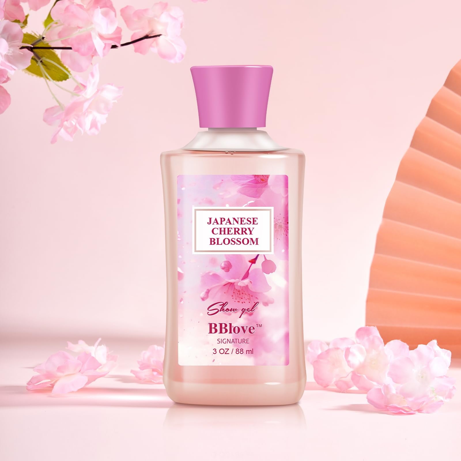 BBlove Bath and Body Care Set,Japanese Cherry Blossom Scents,Bath&Body 4 Set,with Body Lotion,Body Mist,Shower Gel and Body Scrub