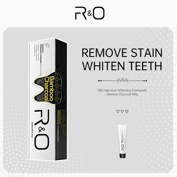 R&O Ageratum Whitening Toothpaste with Bamboo Charcoal,3.53 oz,Great for Teeth Whitening,1Pc